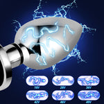 Metal Butt Plug Anal Vibrator With Electric Shock Function Vibrating Butt Plug With 6 Shock Intensities And 10 Vibrations Sex Toys For Men Women Couples Beginners (S)