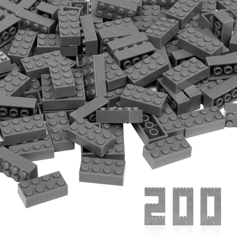 Unirolic Classic Building Bricks, 200 Piece 2X4 Building Blocks Stem Creati