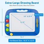 Large Magnetic Drawing Board for Kids with Secure Stamps