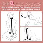 Adjustable BDSM Restraint Kit – Neck to Wrist Cuffs with Spreader Bar for Couples