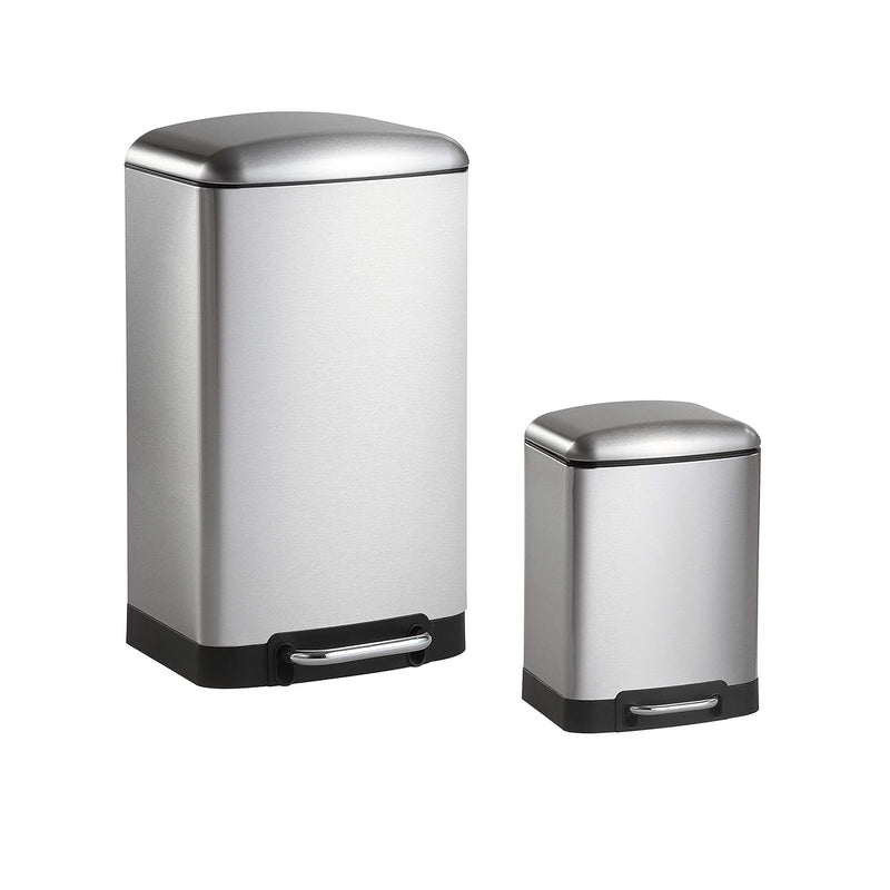 Hpm1008A Ashley Rectangular Trash Can With Soft-Close Lid With Free Mini Trash C