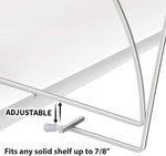 Tall White Shelf Dividers - Linen Closet Organizers and Storage - Linen Storage - Closet Organization - Towel Organizer for Closet (Set of 2)