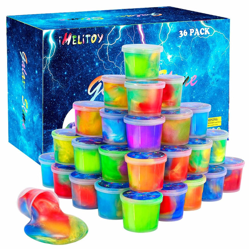 Galaxy Slime Kit For Girls Boys, 36 Pack Mini Slime Party Favors For Kids, Pre