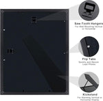 11x14 Diploma Frame Certificate Degree Document Frame with High Definition Glass, 8.5 x 11 with Mat for Wall and Tabletop, Black, 2 Pack