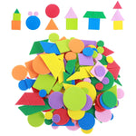 500 Pcs Colorful Foam Shape Stickers, Self-Adhesive Geometry Shapes for DIY Crafts