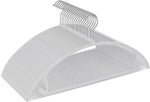 Plastic Hangers 50pack No Shoulder Bump Suit Hangers - Chrome Hooks,Non Slip Space Saving Clothes Hangers, Heavyduty,Rounded Hangers for Sweaters,Coat,Jackets,Pants,Shirts,Dresses Grey Hangers