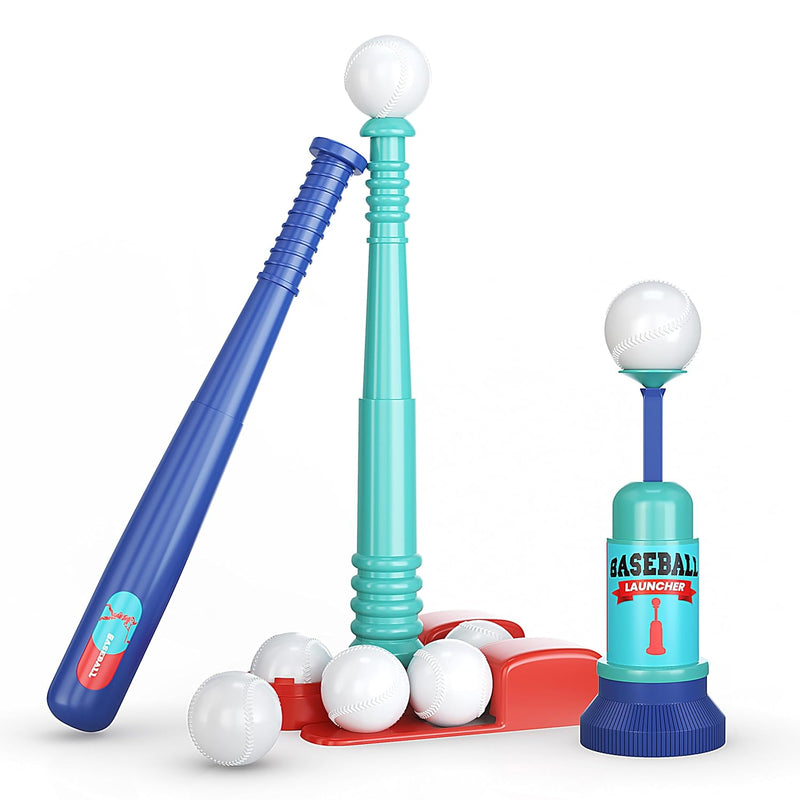 T Ball Stand For Kids And Toddlers 1 3, 3 5, 5 8. Baseball Set Includes 6 L