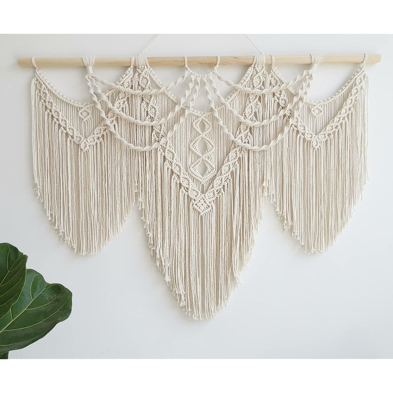 Large Macrame Wall Hanging - Boho Tapestry Macrame Wall Decor Art- Chic Bohemi