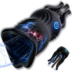 Penis Vibrator Male Masturbator – Mens Vibrator Sex Toys For Men With 10 Vibrations, Realistic Lips & Tentacle Texture Stimulation Stroker, 360° Full-Surround Blowjob Sex Machine For Penis Trainer