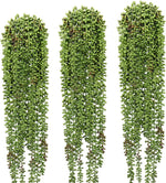3 Pcs String of Pearls Plant Artificial Hanging Succulents Plants for Home Garden Decor (Pots Not Included)