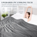 Revolutionary Cooling Blanket King, Absorbs Heat To Keep Body Cool For Night Sweats, Double Sided Arc-Chill Cooling Fiber Q-Max>0.5, Lightweight Summer Cold Blankets For Sleeping 90“ X 108”