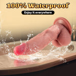 Realistic 7.87" Thick Silicone Dildo with Curved Shaft & Strong Suction Cup