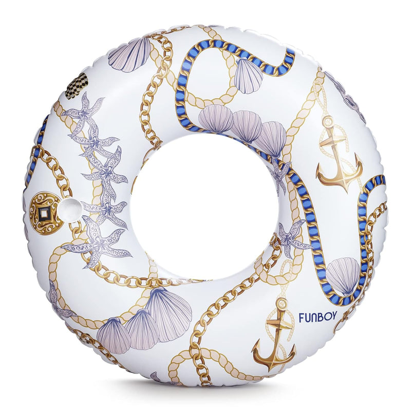 Giant Inflatable Nautical Tube Float, Donut Style Pool Float, Luxury Raft For
