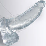 13 Inch Extra Large Girthy Dildo, 2.83'' Diameter Huge Thick Clear Dildo Big Cock With Tapered Glans & Suction Cup For Hands-Free Play, Realistic Massive Penis Adult Toy For Vaginal G-Spot & Anal Play