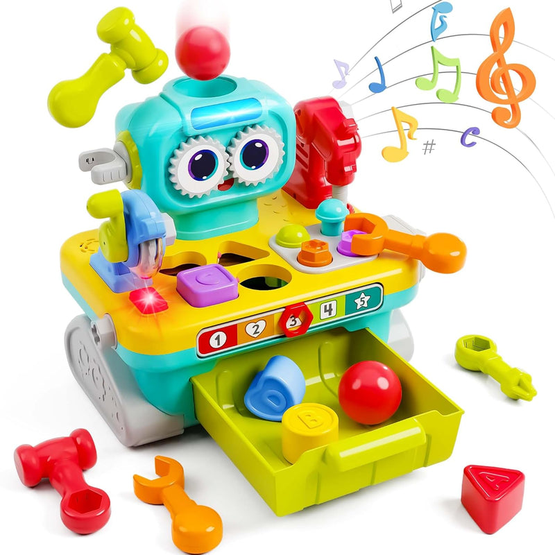 iPlay, iLearn Toddler Musical Workbench Toys for One Year Old Boys, Baby Pr