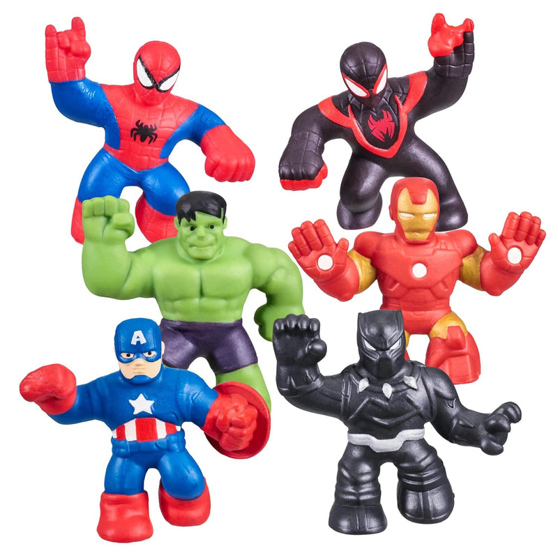 Heroes of Goo Jit Zu Marvel Mega Mini 6 Pack - Squishy, Stretchy, Gooey Min