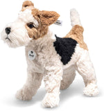 Steiff Foxy Fox Terrier Dog – 13” Plush Stuffed Puppy with Soft Cream, Tan & Black Fur – Lifelike Collectible Terrier for Kids & Dog Lovers