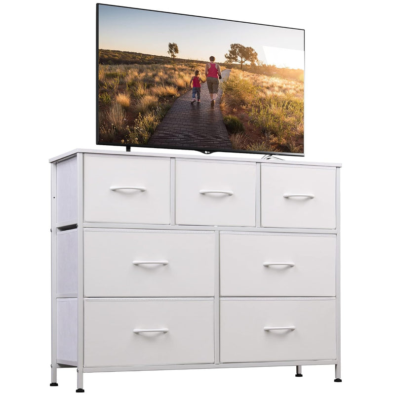 Dresser With 7 Drawers, Dressers For Bedroom, Fabric Storage Tower, Hallway, E