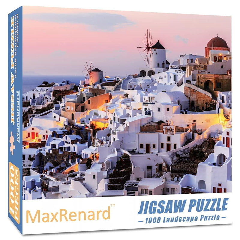 Game Jigsaw Puzzle 1000 Pieces For Adult Landscape Santorini Pieces Fit Tog