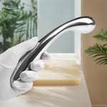 Stainless Steel Anal Plug Buttplug Curved Anus Stretcher Double-Ended Dildo Prostate Massager G-Spot Stimulation Adult Sex Toys For Men Women Couple (L)