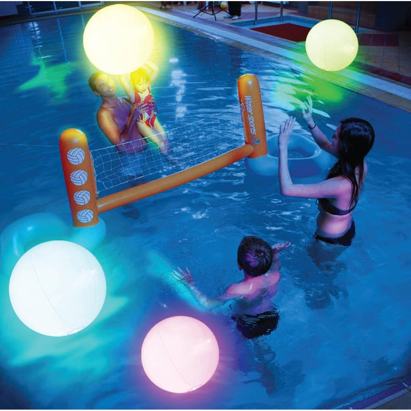 Pool Toys 4 Pack Light Up Beach Balls For Kids W/ 8 Light Modes, Pool Beach