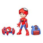 Hasbro Marvel Spidey and His Amazing Friends Hero Reveal 2-Pack, 4-Inch Scale-ActionFigures-Mask Flip Feature, Spidey and Trace-E, 3 and Up