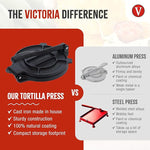 Cast Iron Tortilla Press, Tortilla and Roti Maker, Made in Colombia, 8 Inches