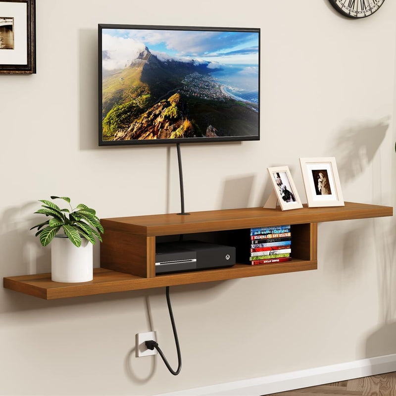 Floating Tv Stand Shelf, Wall Mount Entertainment Center, 60” Tv Storage Shelf