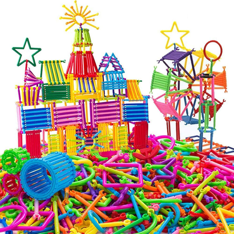 500 Pcs Building Toy Building Blocks Bars Different Shape Educational Const