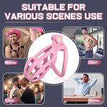 Lightweight 3D-Printed Male Chastity Cage with Lock & 5 Ring Sizes