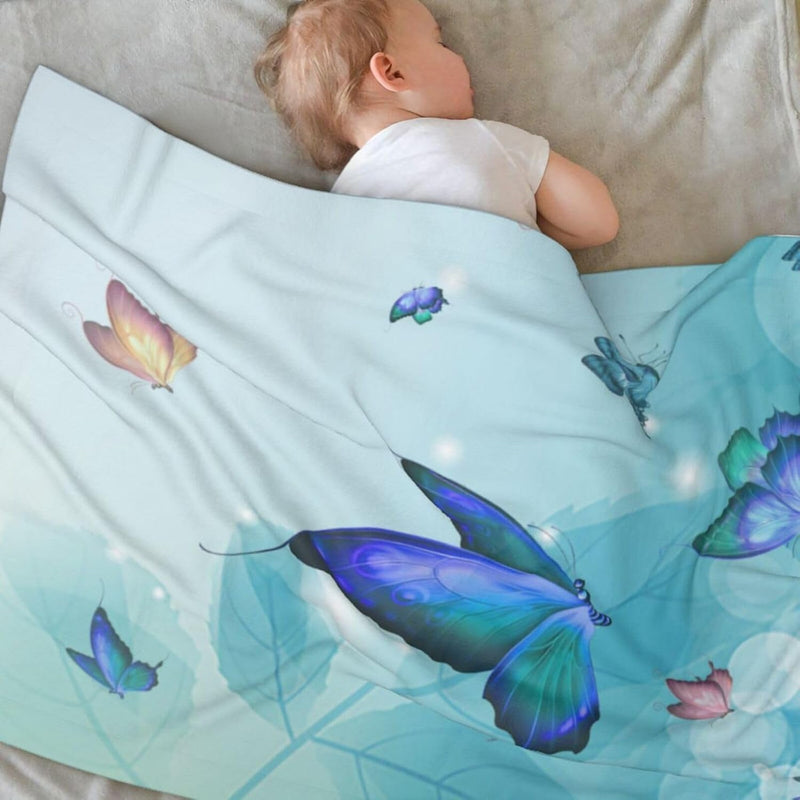 Butterfly Blanket For Girls,Kids Butterfly Throw Blanket For Boys And Girls,Co