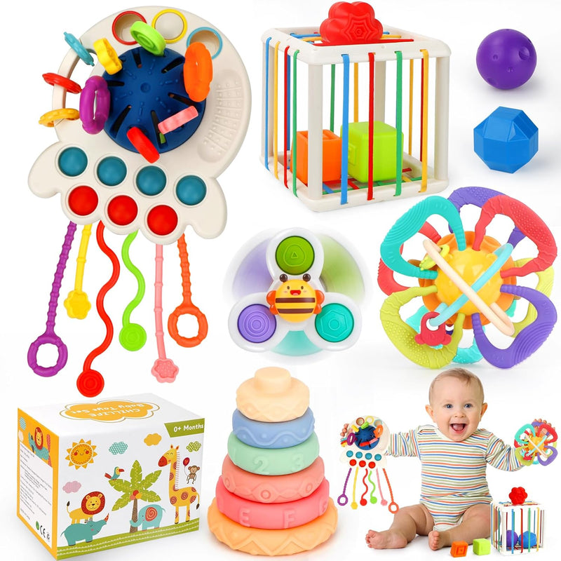 Baby Toys 6 12 Months,5 In 1 Montessori Toys For Babies 6 12 Months,Pull St