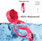 Healexcer Vibrating Cock Ring with Rose Stimulator & Testicle Massager – 9 Modes