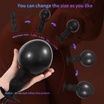 Silicone Inflatable Anal Plug with Pump & Quick Release Valve for Beginners