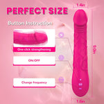 9" Realistic Vibrator for Women – G-Spot & Clitoral Stimulator with 10 Modes (Pink)