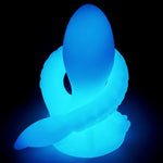 Glow-in-the-Dark Dual-Ended Silicone Dildo, Soft Flexible Tentacle Anal Plug