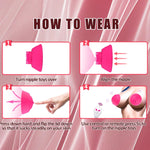 Remote Control Nipple Vibrator with 10 Vibration Modes for Women & Couples