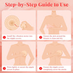 Nipple Vibrator with 10 Modes, Silicone Invisible Stimulator for Couples (Nude)