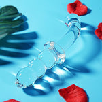 Small Crystal Glass Double-Ended Curved Anal Plug for Beginners & Couples