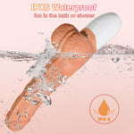 Realistic Thrusting Dildo with 10 Vibration Modes, Remote Control, Silicone