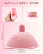 10 Brush Heads Wearable Nipple Stimulator with 10 Rotating Modes for Women