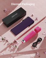 Powerful Wand Massager – 8 Speeds & 20 Patterns, Waterproof Clitoral Stimulator