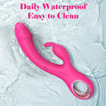 Rechargeable Rabbit G-Spot & Clitoral Vibrator with 10 Modes for Women & Couples