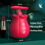 3-in-1 Rose Sucking Vibrator – Clit, Nipple & G-Spot Stimulator with 360° Rotation