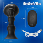 Remote Inflatable Anal Vibrator with 10 Modes & Prostate Massage for Men & Women