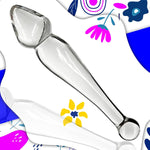 8.1" Double-Ended Glass Dildo – Tapered & Round Ball Design for Versatile Pleasure