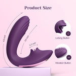 Remote-Controlled Clitoral Licking & G-Spot Vibrator with 7 Licking & 10 Vibration Modes