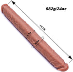 19.7" Double-Ended Thick Dildo – Extra-Large Realistic Toy for Couples & Solo Play