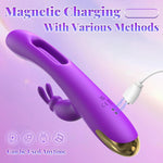 3-in-1 Rabbit Vibrator with 7 Vibration, 10 Rabbit Modes & 7 Flapping for Women