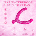 15.7" Double-Ended Vibrating Dildo – Strapless Design with 10 Modes for Couples